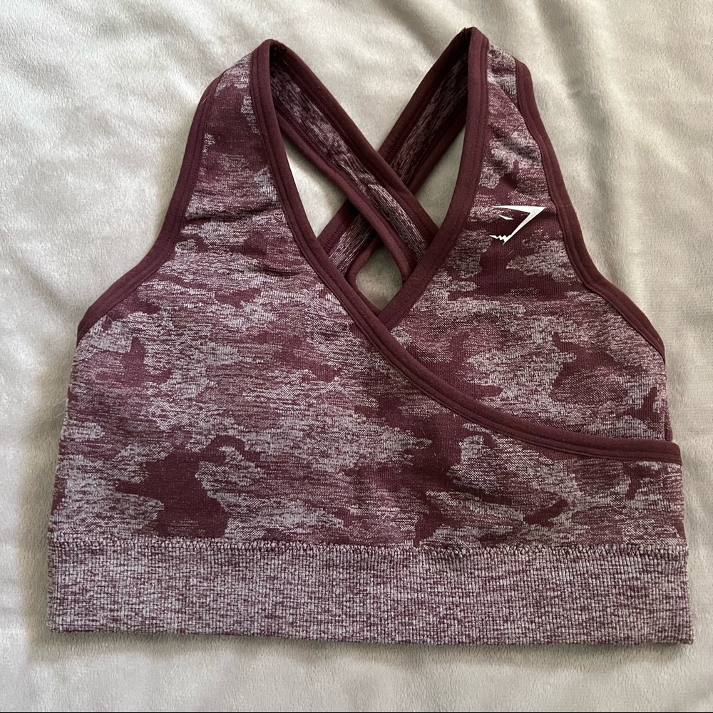Gymshark Berry Camo Sports Bra